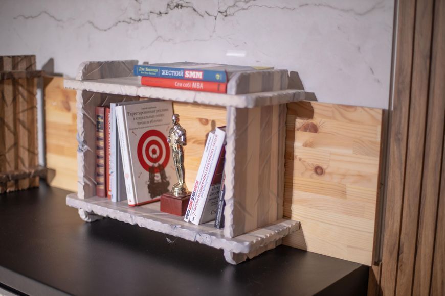 White wooden bookshelf, small floating shelf, book lover gift, library decor, gift for readers