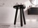Round wooden stool Pebble &Oslash;20 cm, height 20 cm, solid oak - black