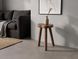 Round wooden stool Pebble &Oslash;20 cm, height 20 cm, solid oak - black