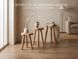 Round wooden stool Pebble &Oslash;20 cm, height 20 cm, solid oak - black