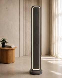 RGB Oak Wood Floor Lamp, Color Changing LED Remote Lighting