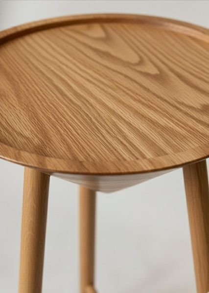 Handmade Black Oak Japandi Pedestal Table, Modern Farmhouse Plant Stand