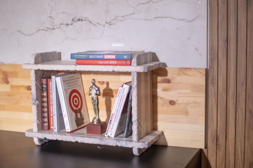 White wooden bookshelf, small floating shelf, book lover gift, library decor, gift for readers
