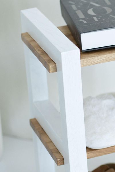 Oak Wood Entryway Shoe Shelf, Rustic Shoe Organizer