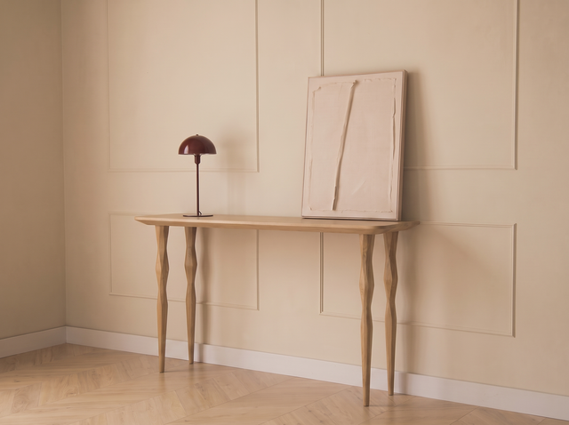 Консольний стіл на 4-х ніжках, дубовий, Натуральний дуб, 80 &times; 25 &times; 75 см 300-31826-1 фото