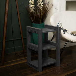 Oak Wood Entryway Shoe Shelf, Rustic Shoe Organizer