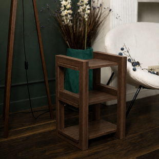 Oak Wood Entryway Shoe Shelf, Rustic Shoe Organizer