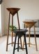 Handmade Black Oak Japandi Pedestal Table, Modern Farmhouse Plant Stand