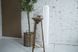 Handmade Black Oak Japandi Pedestal Table, Modern Farmhouse Plant Stand
