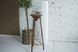 Handmade Black Oak Japandi Pedestal Table, Modern Farmhouse Plant Stand