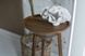 Handmade Black Oak Japandi Pedestal Table, Modern Farmhouse Plant Stand