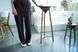 Handmade Black Oak Japandi Pedestal Table, Modern Farmhouse Plant Stand